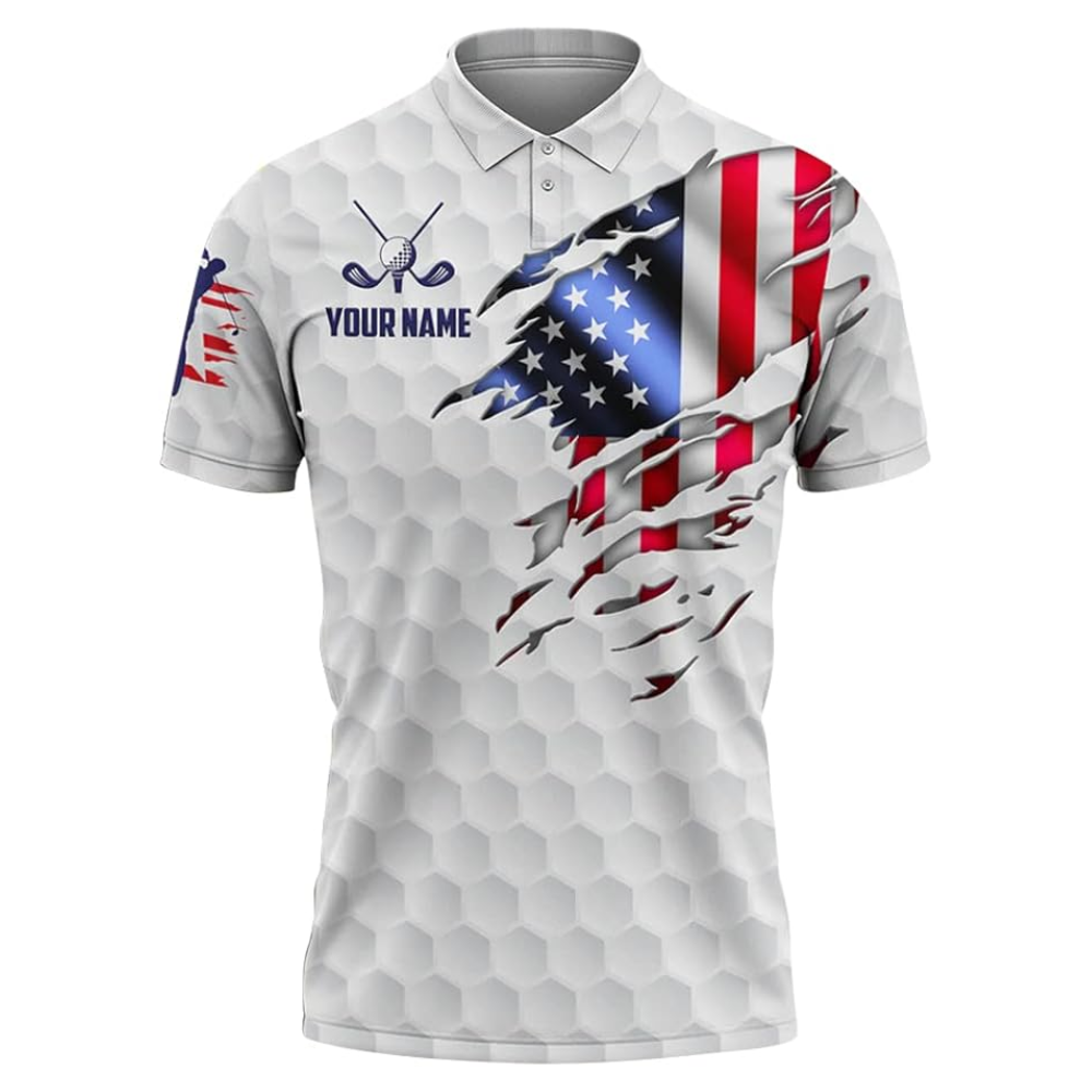 Men's Flag Golf Polo Shirt main image 0