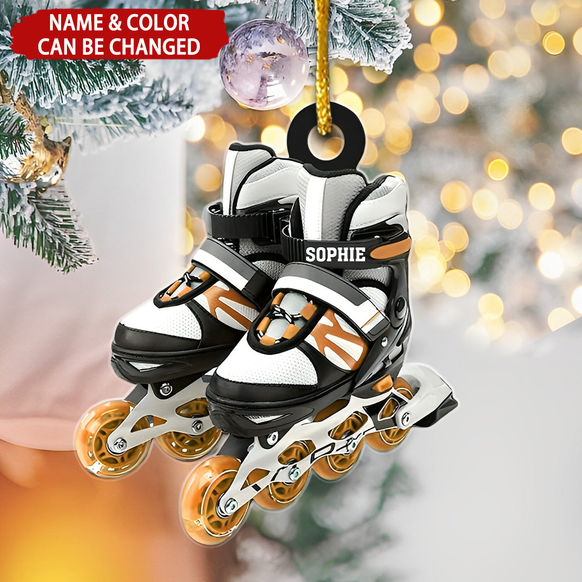 Roller Skate Personalized Christmas Ornament, Custom Name Roller Skate Lovers Ornament ON1736