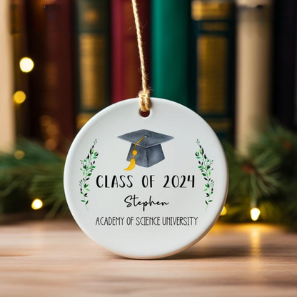 Personalized Class of 2024 Graduation Ornament, Custom College Graduation Ornament With Name ON0265