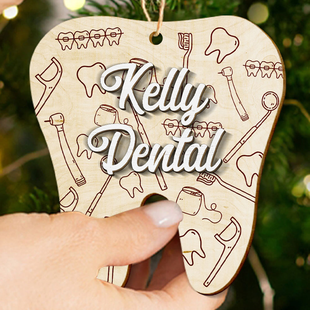 Personalized Dental Ornament, Custom Name Dental Assistant Hygienist Orthodontist Ornament ON1446