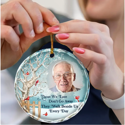 Custom Photo Christmas Will Never Be The Same Without You - Personalized Circle Glass Ornament, Custom I'm Always With You Memorial Ornament ON0323