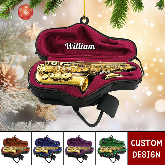 Personalized Saxophone Ornament, Custom Name Saxophonist Ornament 2024 New Release ON1404