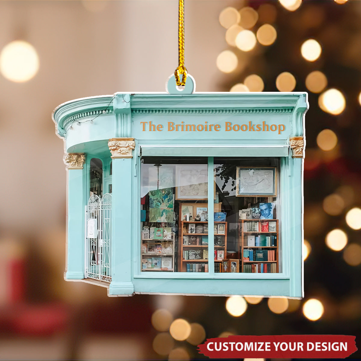 Personalized Bookstore Christmas Ornament - Custom Book Lovers Ornament ON1522