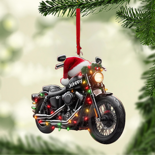 Personalized Motorbike Christmas Ornament, Custom Name Racing Lover Ornament ON1205