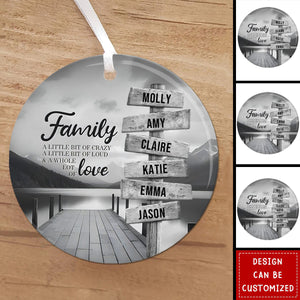 River Pier A Little Whole Lot of Love Family Personalized Ceramic Ornament, Custom Family A Whole Lot Of Love Christmas Ornament ON0519