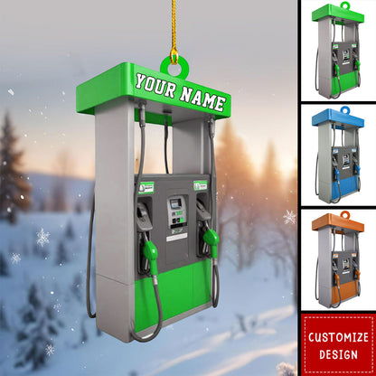 Personalized Gas Pump Christmas Ornament, Gas Station Ornament 2024 New Release ON1402