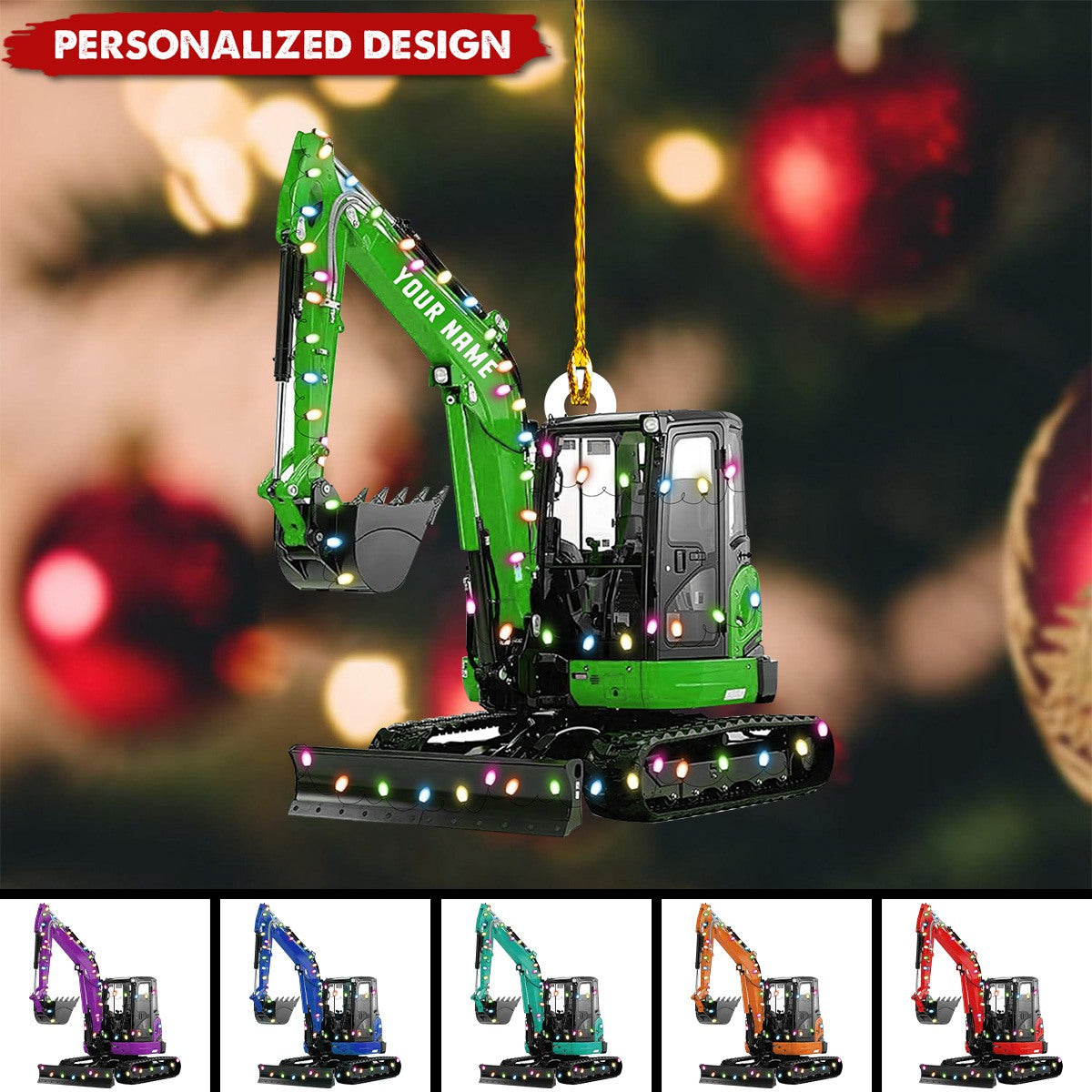 2024 New Release Personalized Excavator Heavy Equipment OrnamentFor Excavator Car Lovers ON1398