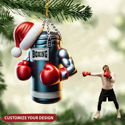 Custom Boxing Christmas Ornament, Personalized Name Boxing Lover Ornament ON1547