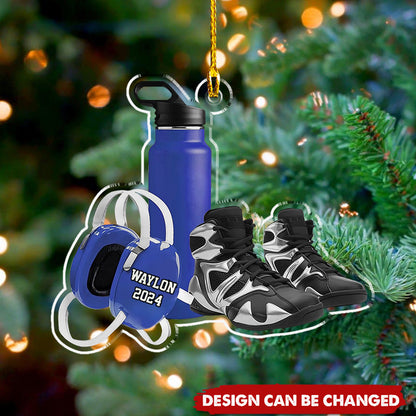 Personalized Protective Gear In Sports Christmas Ornament - Custom Name Wrestler Ornament ON1523