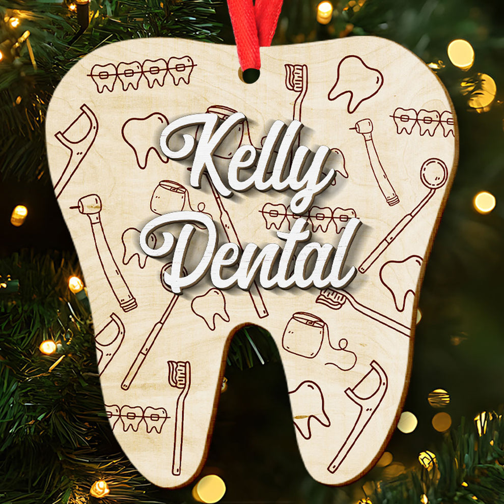 Personalized Dental Ornament, Custom Name Dental Assistant Hygienist Orthodontist Ornament ON1446