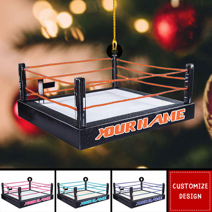 Personalized Wrestling Christmas Ornament, Custom Name Wrestler Ornament 2024 New Release ON1403