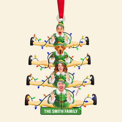 Custom Photo Face Family Members Christmas Tree Ornament, Personalized Family Christmas Ornament 2024 ON1441