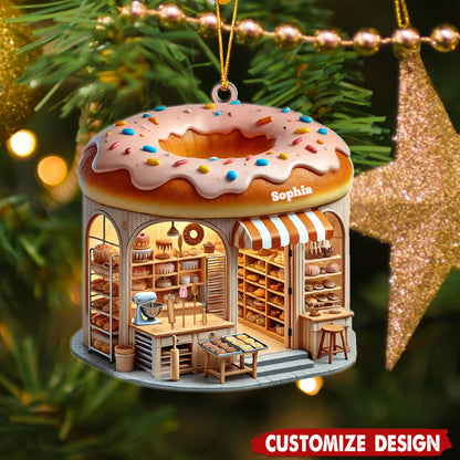 Custom Name Bakery Ornament, Custom Name Bakery Shop Ornament ON1517