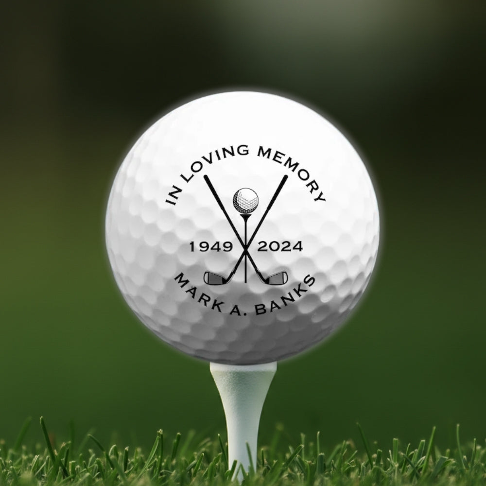 Custom In Loving Memory Golf Ball, Custom Memorial Golf Balls Favor BL ...