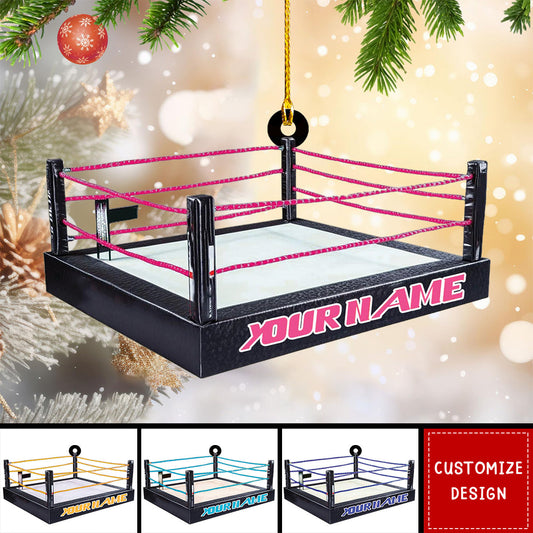 Personalized Wrestling Christmas Ornament, Custom Name Wrestler Ornament 2024 New Release ON1403