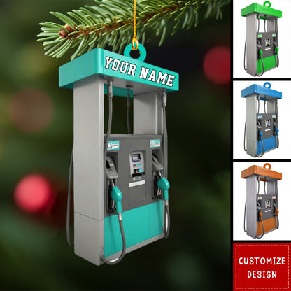 Personalized Gas Pump Christmas Ornament, Gas Station Ornament 2024 New Release ON1402