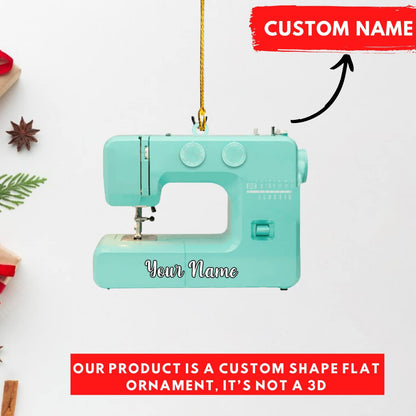 Personalized Sewing Machine Christmas Ornament 2024, Custom Name Sewing Lover Ornament ON0643