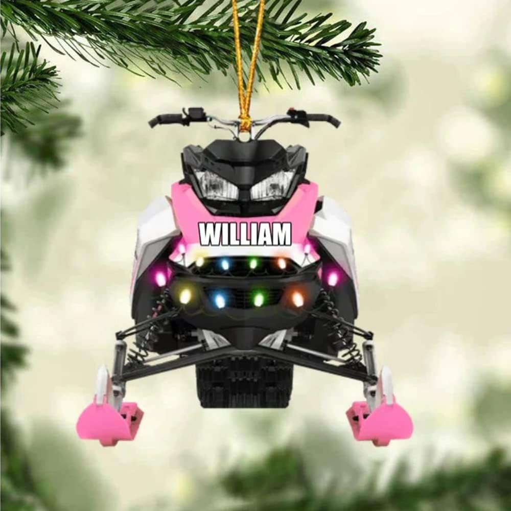 Personalized Snowmobile Christmas Ornament, Custom Snowmobile Lovers Ornament With Name ON0665