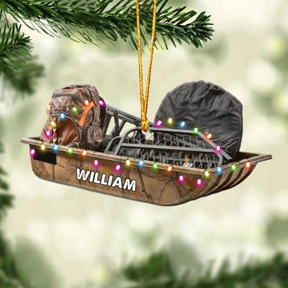 Personalized Fishing Stuff Christmas Ornament, Custom Name Fishing Lovers Ornament ON0662