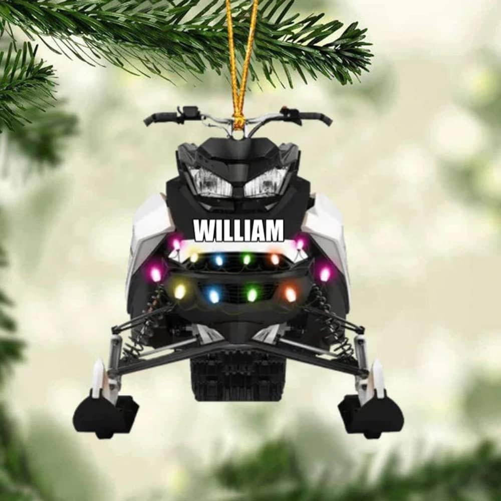 Personalized Snowmobile Christmas Ornament, Custom Snowmobile Lovers Ornament With Name ON0665