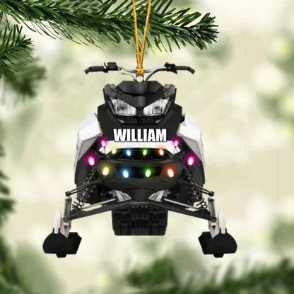 Personalized Snowmobile Christmas Ornament, Custom Snowmobile Lovers Ornament With Name ON0665