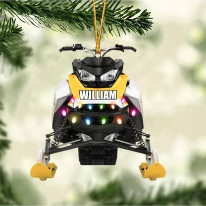 Personalized Snowmobile Christmas Ornament, Custom Snowmobile Lovers Ornament With Name ON0665