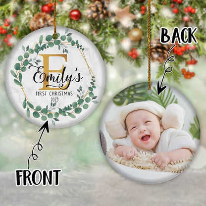 Personalized Baby First Christmas Ornament 2024, Custom Photo Baby Boy Girl 1st Christmas Ornaments ON0097