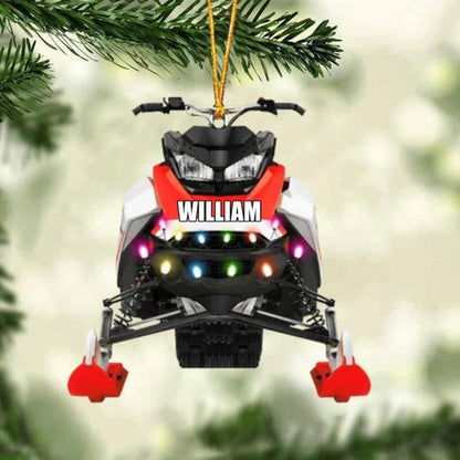 Personalized Snowmobile Christmas Ornament, Custom Snowmobile Lovers Ornament With Name ON0665