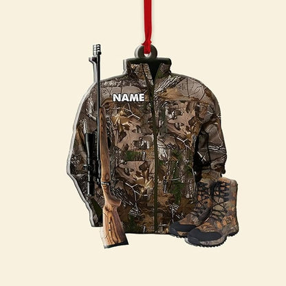 Personalized Hunting Vest Christmas Ornament, Custom Name Hunter Hunting Vest Lover Ornament 2024 ON0460