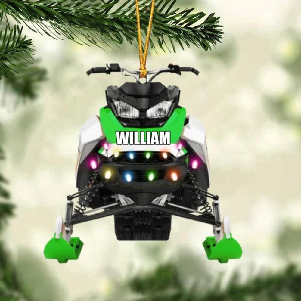 Personalized Snowmobile Christmas Ornament, Custom Snowmobile Lovers Ornament With Name ON0665