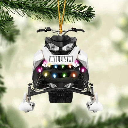 Personalized Snowmobile Christmas Ornament, Custom Snowmobile Lovers Ornament With Name ON0665