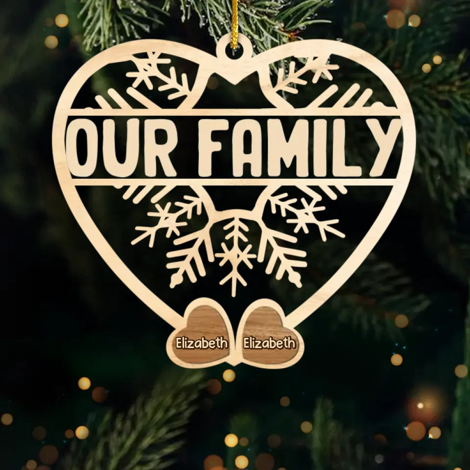 The Holidays Are A Time For Family - Family Personalized Custom Ornament - Acrylic Custom Shaped Ornament, Personalized Family Christmas Ornament 2024 ON0173