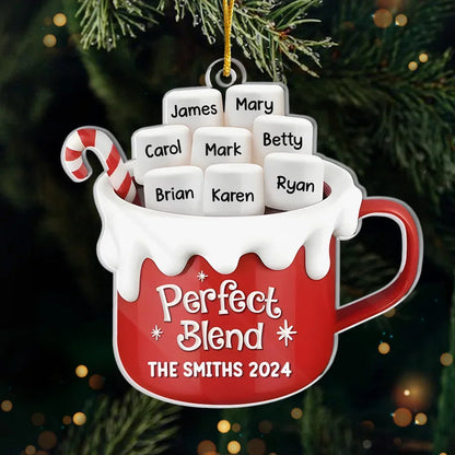 Perfect Blend - Family Personalized Custom Ornament - Acrylic Custom Shaped - Christmas Ornament For Family Members ON1240