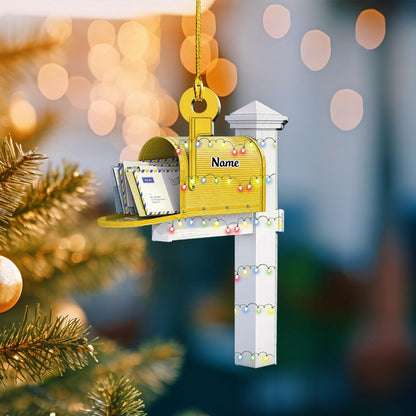 Personalized Mailbox Christmas Ornament, Custom Name Home Mailman Ornament ON0688