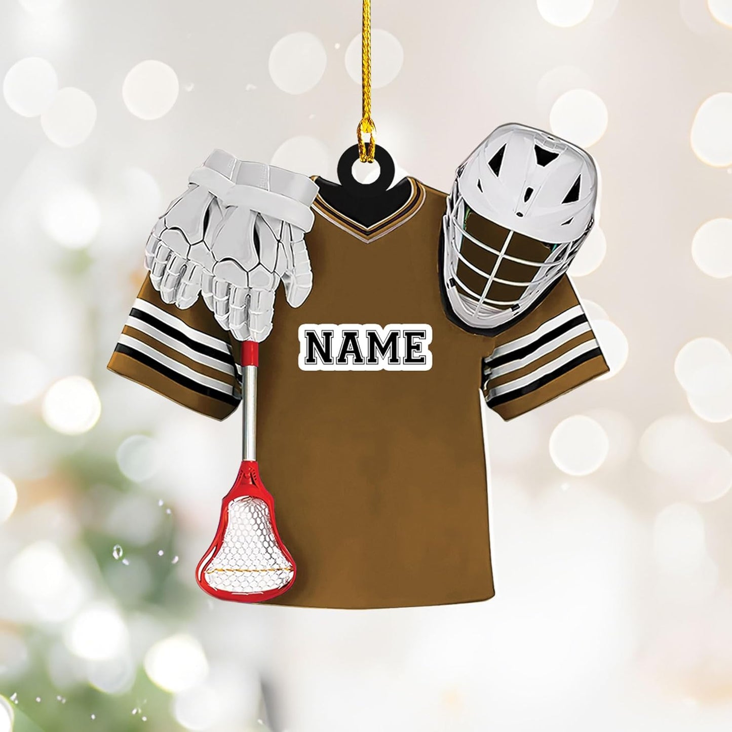 Personalized Lacrosse Christmas Ornament 2024, Custom Name Lacrosse Lover Ornament ON0615