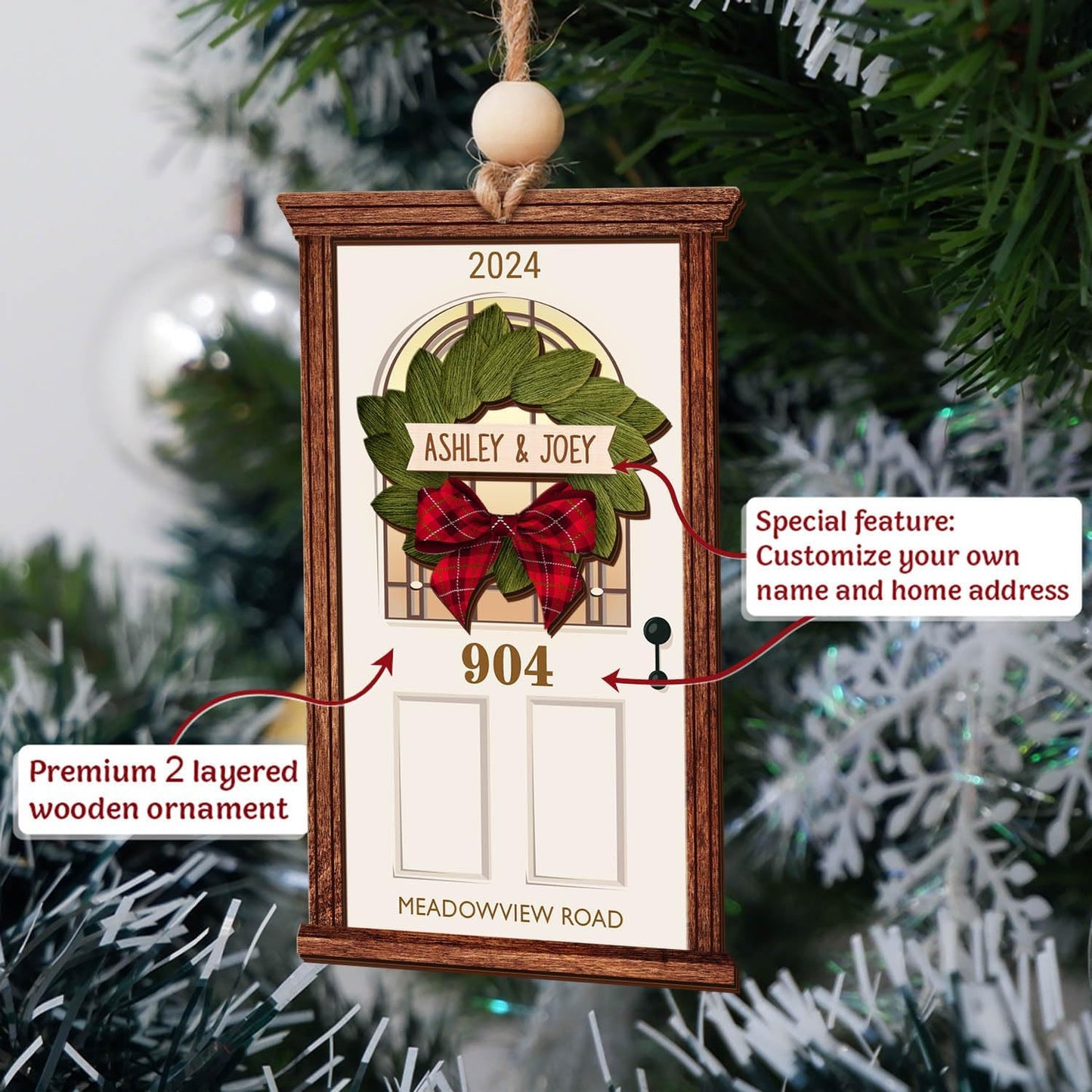 Personalized New Home Ornament 2024, Custom First Christmas in New Home Ornament 2024 ON0077