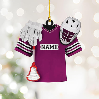 Personalized Lacrosse Christmas Ornament 2024, Custom Name Lacrosse Lover Ornament ON0615