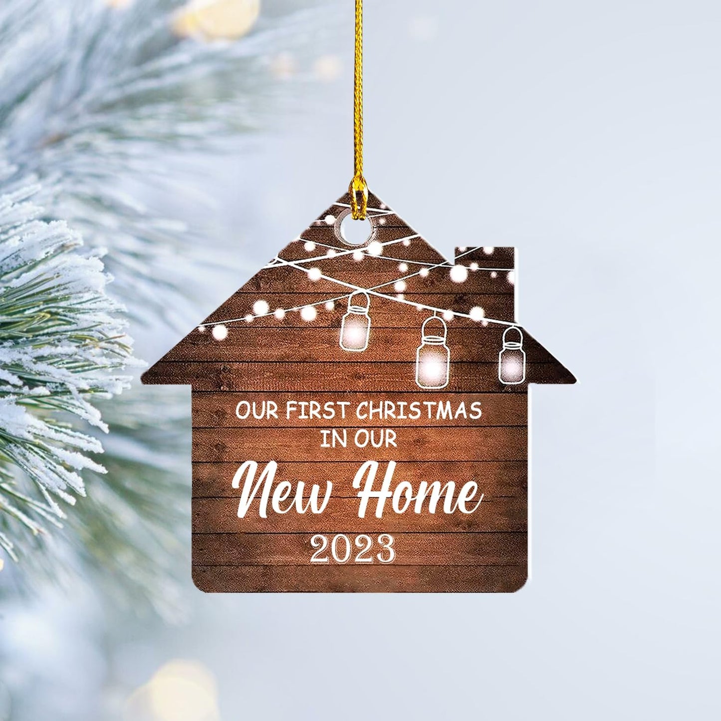 Personalized Our First Christmas In Our New Home Wood Ornament 2024, Custom New Home Ornament ON0853