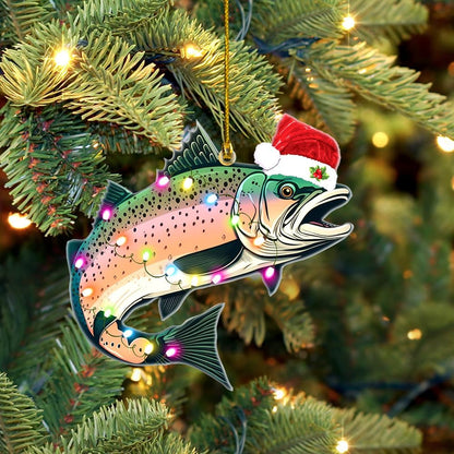 Salmon Fish Light Christmas Ornament, Fish Lover Xmas Ornament ON0993