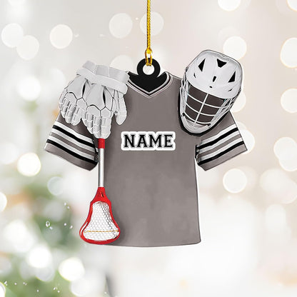 Personalized Lacrosse Christmas Ornament 2024, Custom Name Lacrosse Lover Ornament ON0615