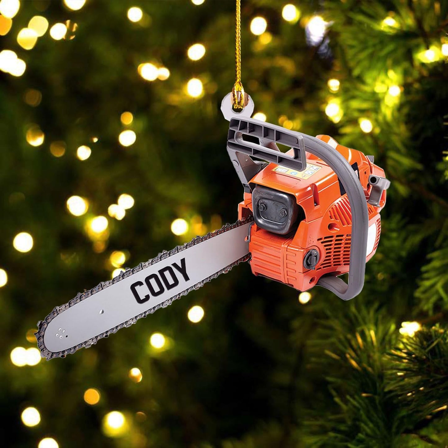 Personalized Chainsaw Arborist Christmas Ornament 2024, Custom Name Chainsaw Ornament For Aborist ON0685