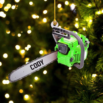 Personalized Chainsaw Arborist Christmas Ornament 2024, Custom Name Chainsaw Ornament For Aborist ON0685