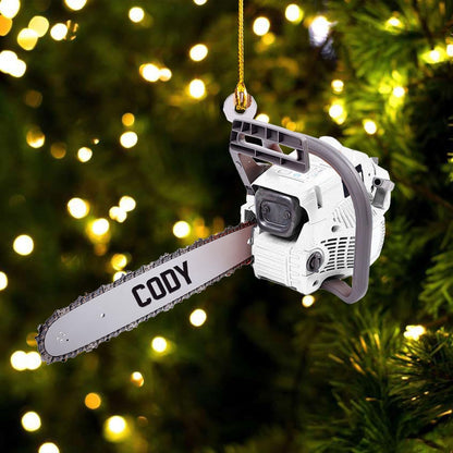 Personalized Chainsaw Arborist Christmas Ornament 2024, Custom Name Chainsaw Ornament For Aborist ON0685