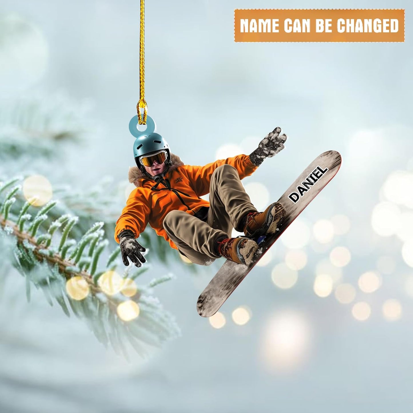 Personalized Skiing Player Christmas Ornament 2024, Custom Name Snow Skiing Player Ornament ON0649