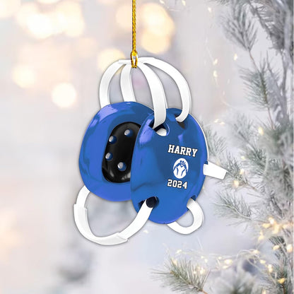 Personalized Wrestling Helmet Christmas Ornament 2024, Custom Name Wrestling Player Ornament ON0469