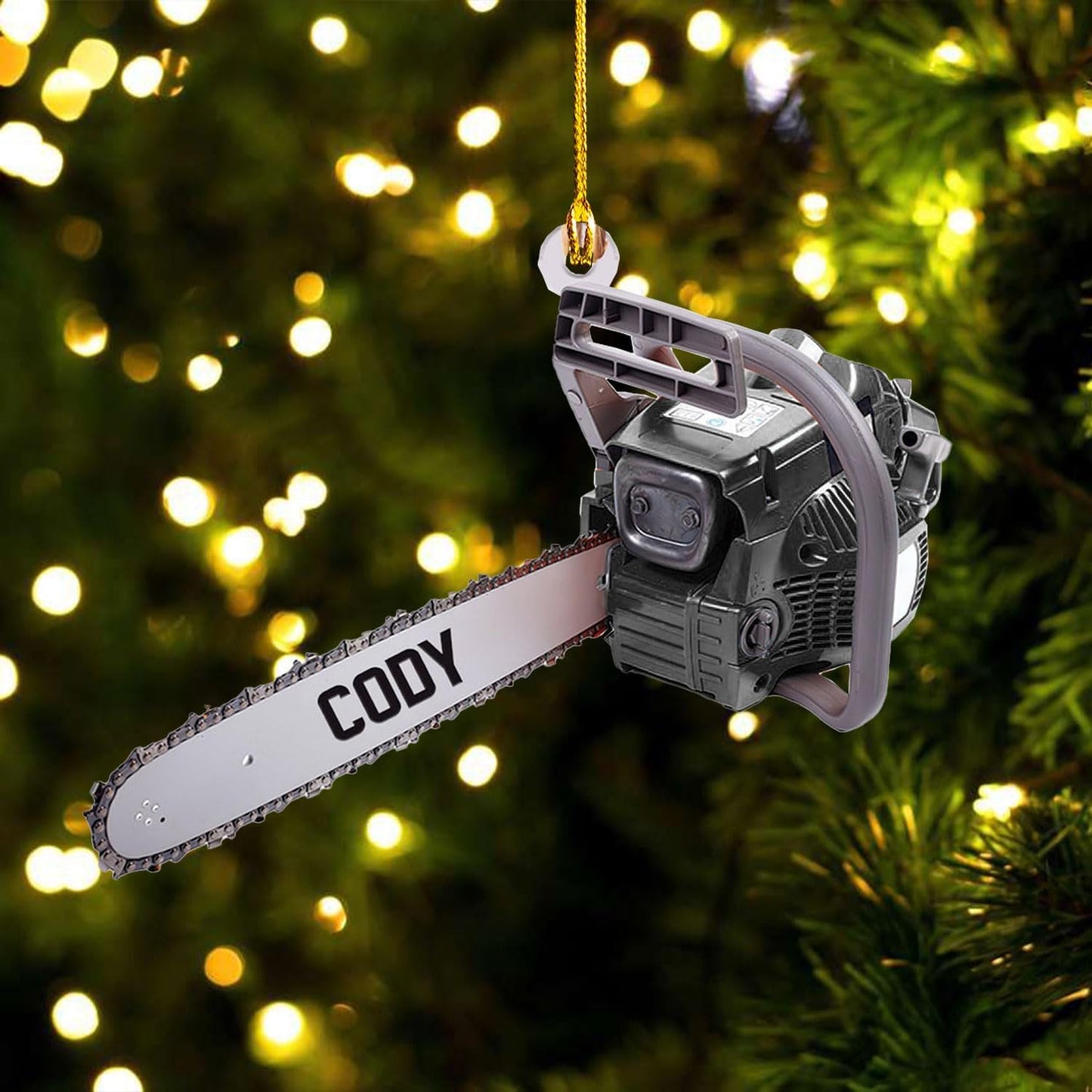 Personalized Chainsaw Arborist Christmas Ornament 2024, Custom Name Chainsaw Ornament For Aborist ON0685