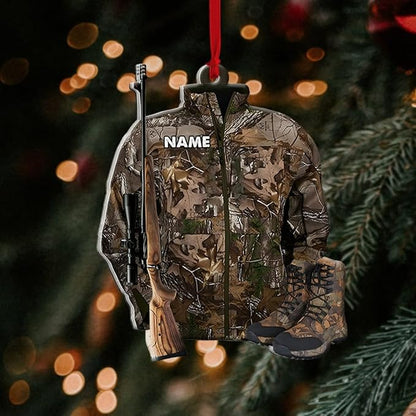 Personalized Hunting Vest Christmas Ornament, Custom Name Hunter Hunting Vest Lover Ornament 2024 ON0460