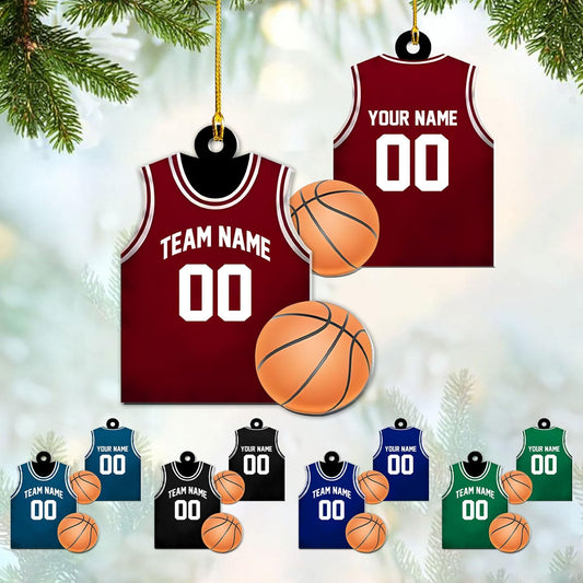 Personalized Basketball Jersey Ornament 2024, Custom Basketball Player Ornament ON0833