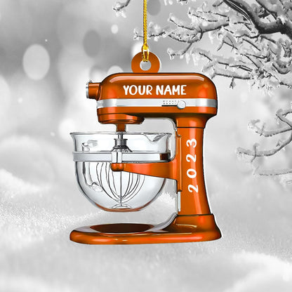 Personalized Baking Mixer Christmas Ornament 2024, Custom Name Baker Ornament ON0845