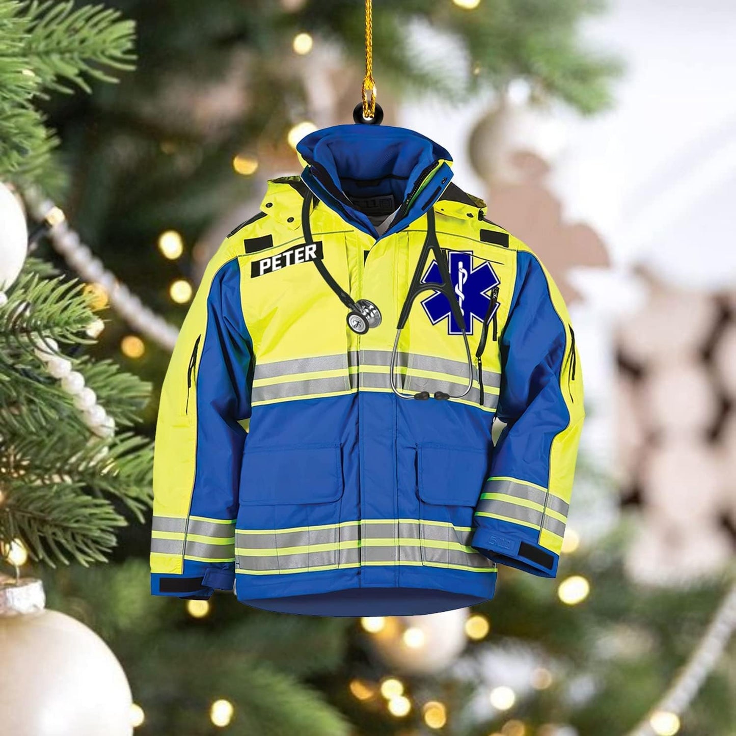 Personalized EMS EMT Paramedic Christmas Ornament 2024, Custom Name Paramedic Uniform Ornament ON0624